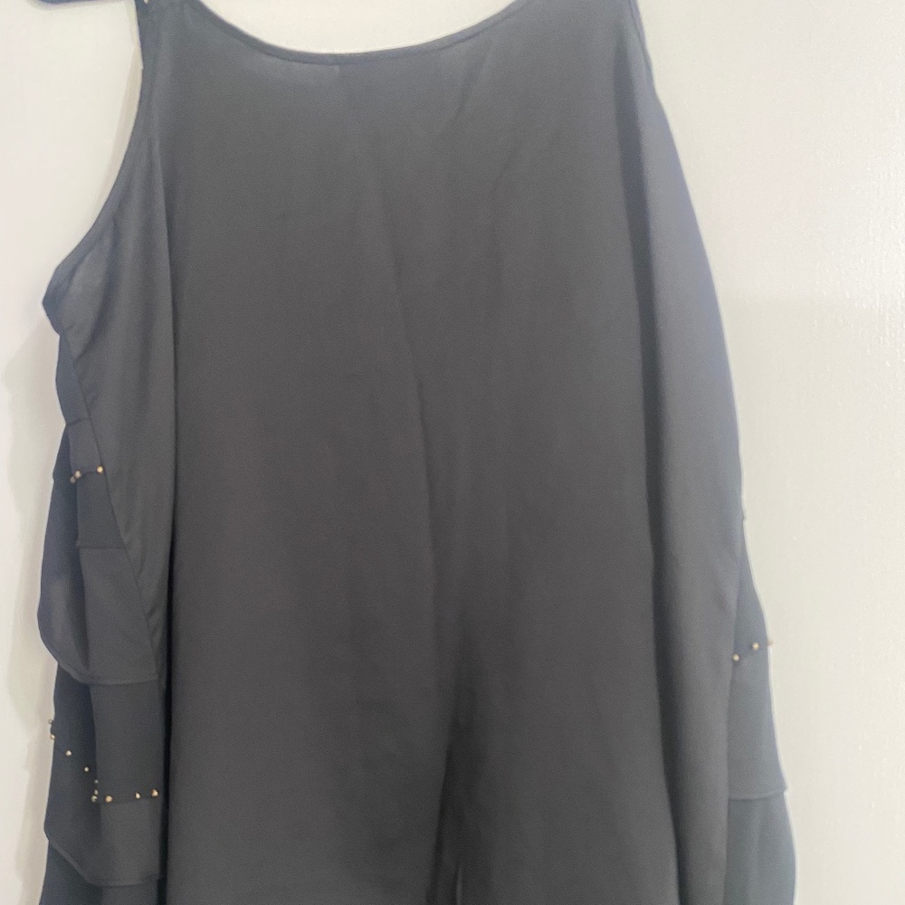 PLUS sized Cute and sexy black tiered embellished camisole/tank NWT 18 - Picture 6 of 8